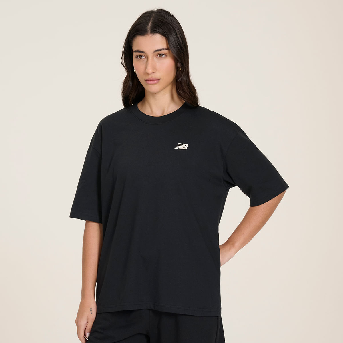 Camiseta Oversized Small Logo Feminina