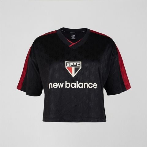 Camisa Jersey Cropped Spfc Football 2026 Feminina — New Balance