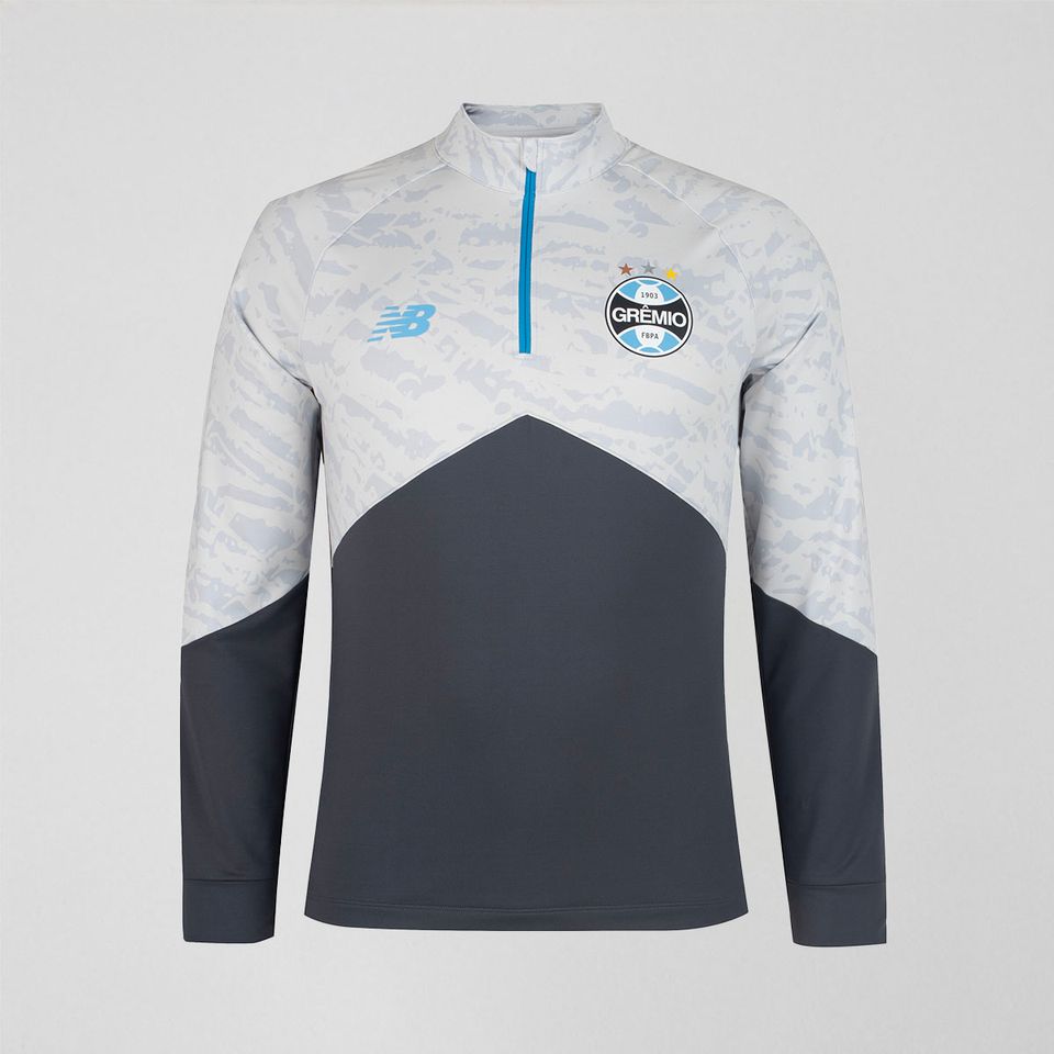 Blusa Manga Longa 1/2 Zíper Treino Grêmio 2026 Masculina